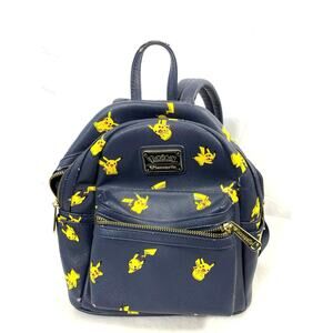 Pokemon Pikachu Loungefly Mini Backpack Navy